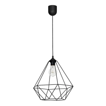 Hängande lampa BASKET 1xE27/60W/230V svart