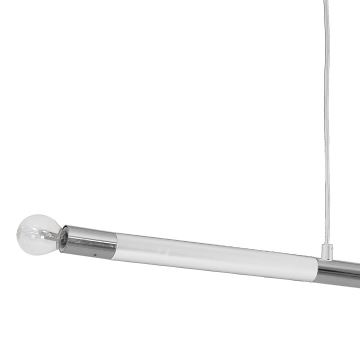 Hanging lampa BASTONE Vit 2×E14/40W/230V Vit / polerad krom