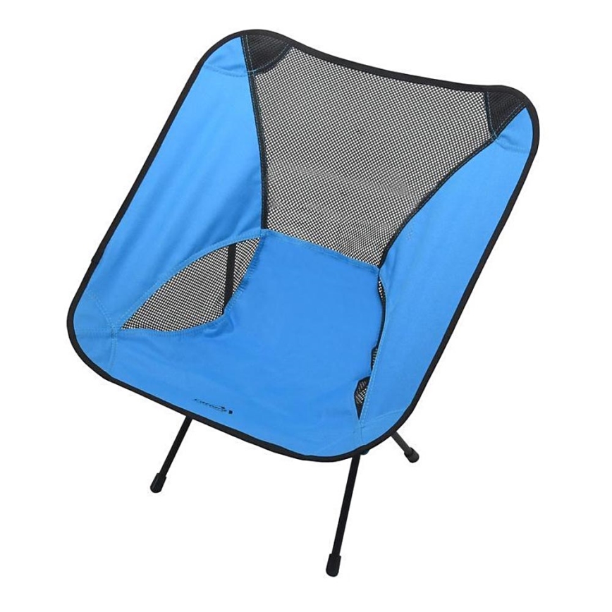 Hopfällbar campingstol blå 63 cm