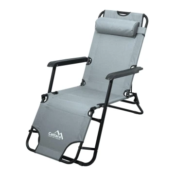 Hopfällbar justerbar stol grå/svart