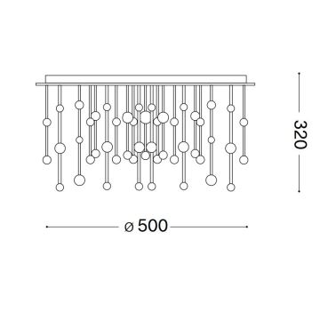 Ideal Lux - Dimbar LED ytmonterad ljuskrona ARMONY LED/55W/230V diameter 50 cm vit