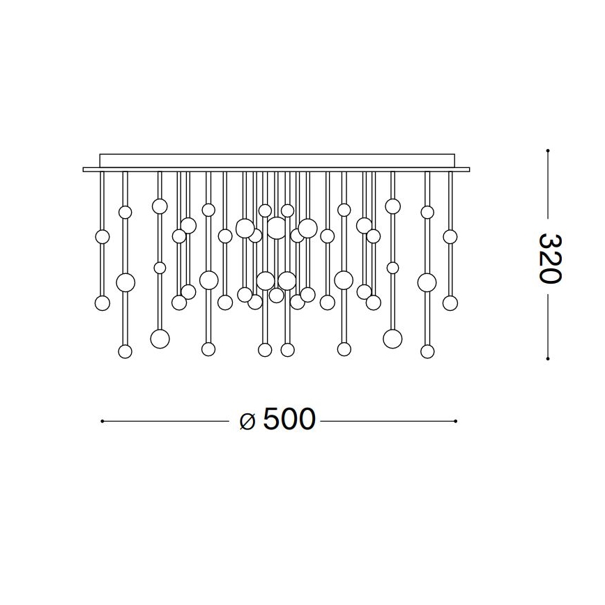 Ideal Lux - Dimbar LED ytmonterad ljuskrona ARMONY LED/55W/230V diameter 50 cm vit