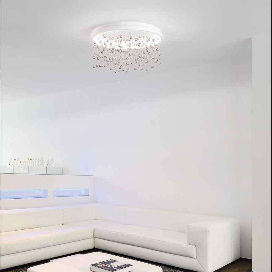 Ideal Lux - Dimbar LED ytmonterad ljuskrona ARMONY LED/77W/230V diameter 75 cm