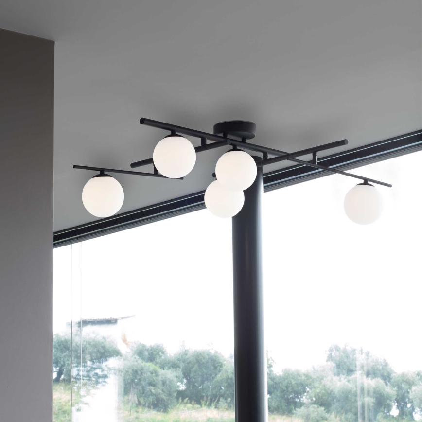 Ideal Lux - LED fäst ljuskrona ATLAS 5xG9/3W/230V svart