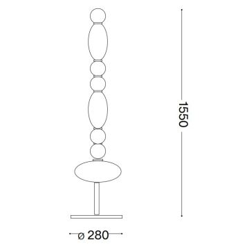 Ideal Lux - LED golvlampa LUMIERE LED/58W/230V