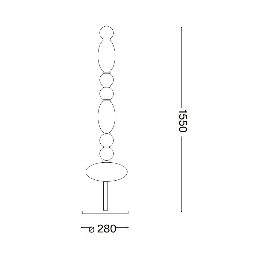 Ideal Lux - LED golvlampa LUMIERE LED/58W/230V