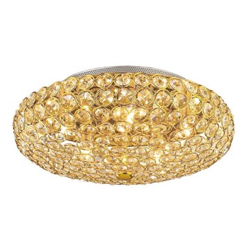 Ideal Lux - LED taklampa i kristall KING 5xG9/3W/230V diameter 38 cm guld