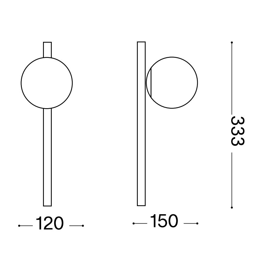 Ideal Lux - LED väggbelysning BINOMIO 1xG9/3W/230V guld