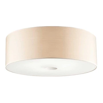 Ideal Lux - Taklampa WOODY 4xE27/60W/230V diameter 50 cm beige