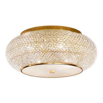 Ideal Lux - Vägglampa i kristall PASHA 10xE14/40W/230V diameter 55 cm guld