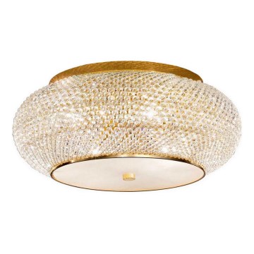 Ideal Lux - Vägglampa i kristall PASHA 14xE14/40W/230V diameter 65 cm guld