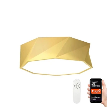 Immax NEO 07132-G40 - LED SMART Dimbar Takbelysning DIAMANTE LED/31W/230V guld 40 cm + Fjärrstyrd Tuya ZigBee