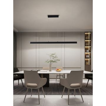 Immax NEO 07234L - LED ljusreglerad ljuskrona på textilsladd NEO LITE TRIANGOLO LED/28W/230V Wi-Fi Tuya 2700-6500K + fjärrkontroll