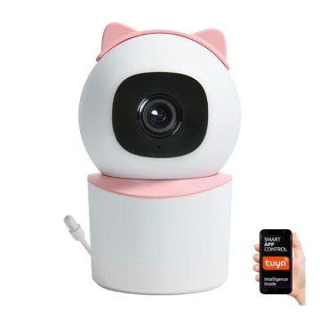 Immax NEO 07789L - Smart kamera med sensor 355° 50° P/T 4MP Wi-Fi Tuya rosa