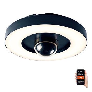 Immax NEO 07792L - LED Smart utomhuskamera med belysning RING 22W/230V IP44 Wi-Fi Tuya