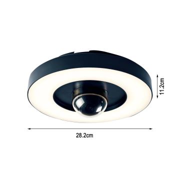 Immax NEO 07792L - LED Smart utomhuskamera med belysning RING 22W/230V IP44 Wi-Fi Tuya