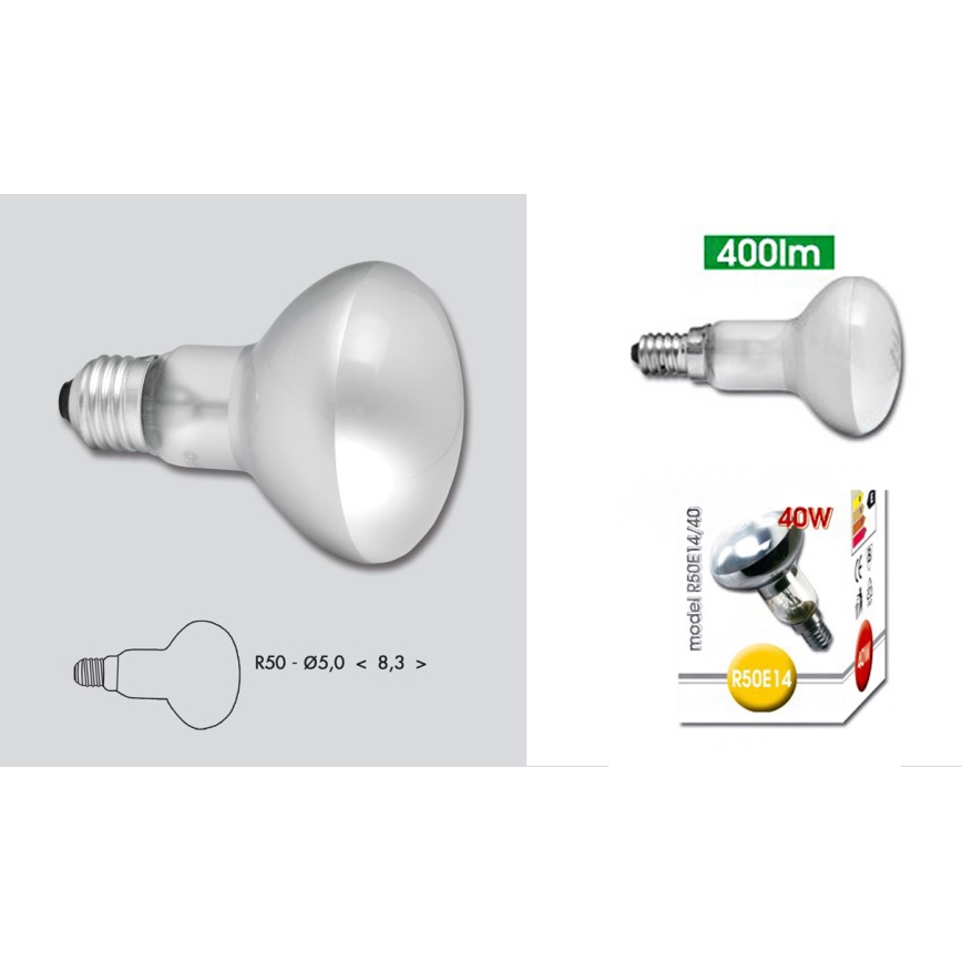 Industriell glödlampa E14/40W/230V - Ecolite