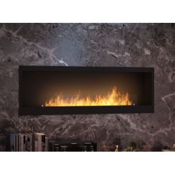 InFire - Built-in BIO fireplace 150x50 cm 4,2kW svart
