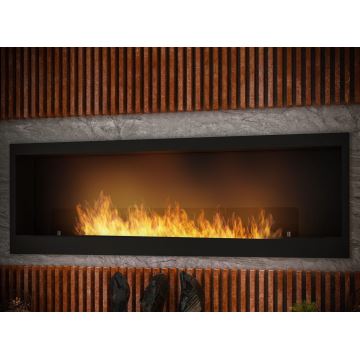 InFire - Built-in BIO fireplace 150x50 cm 4,2kW svart