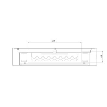 InFire - Wall BIO fireplace 100x56 cm 3kW svart