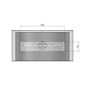 InFire - Wall BIO fireplace diameter 70 cm 3kW vit