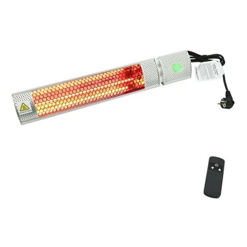 Infrared heater 1000/2000W/230V IP55 + fjärrkontroll