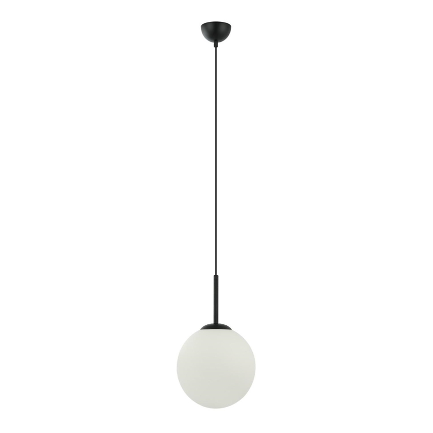 ITALUX - Ljuskrona med textilsladd DEORE 1xE27/40W/230V diameter 25 cm svart