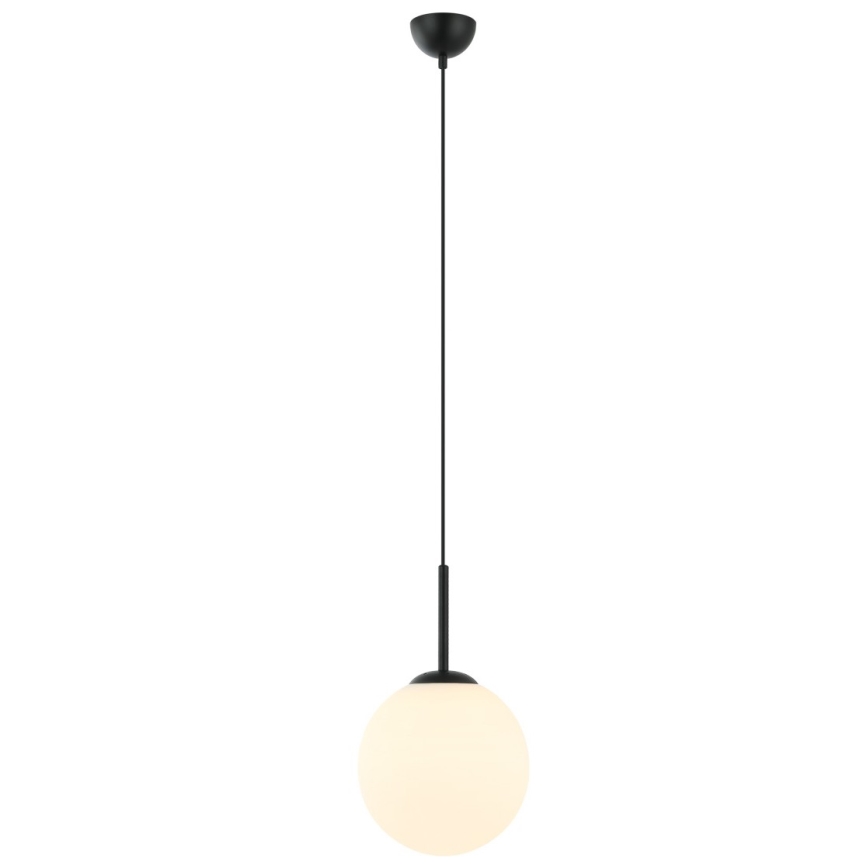 ITALUX - Ljuskrona med textilsladd DEORE 1xE27/40W/230V diameter 25 cm svart