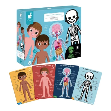 Janod - Children's educational puzzle 225 delar human body