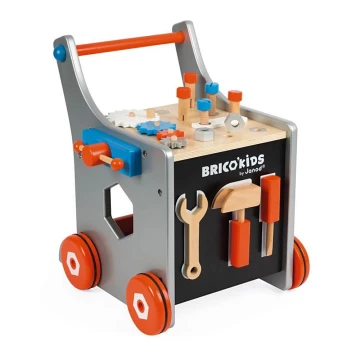 Janod - Lära-gå-vagn i trä med verktyg BRICOKIDS