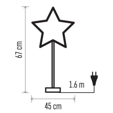 Juldekoration  1xE14/25W/230V diameter  45 cm vit 