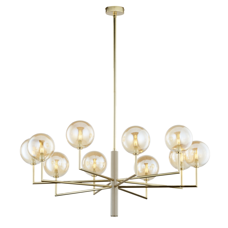 Jupiter 1977 - Pendelkrona FEME 10xG9/10W/230V guld/beige