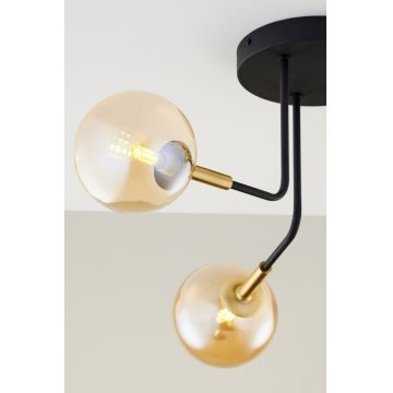 Jupiter 2037 - Pendelkrona BURANO 3xG9/10W/230V svart/guld/beige