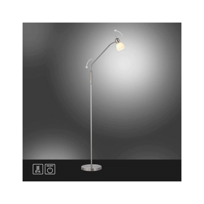 JUST LIGHT. 11956-55 - Golvlampa KARO 1xE14/40W/230V krom