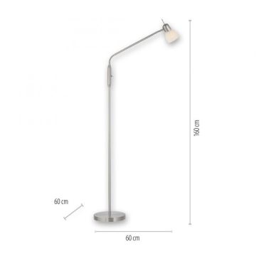 JUST LIGHT. 11956-55 - Golvlampa KARO 1xE14/40W/230V krom