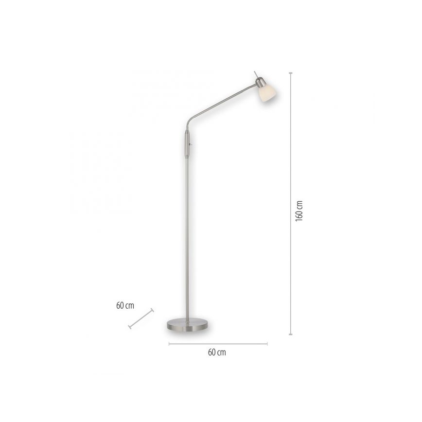 JUST LIGHT. 11956-55 - Golvlampa KARO 1xE14/40W/230V krom