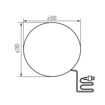 Utomhuslampa STONO 1xE27/25W/230V diameter 30 cm IP65