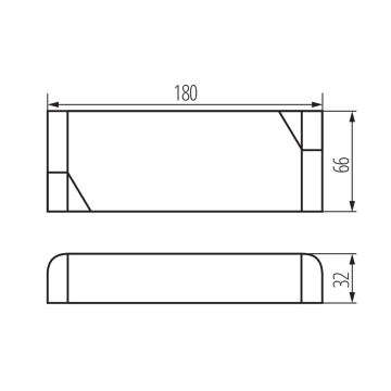 LED Elektrisk transformator 100W/24V