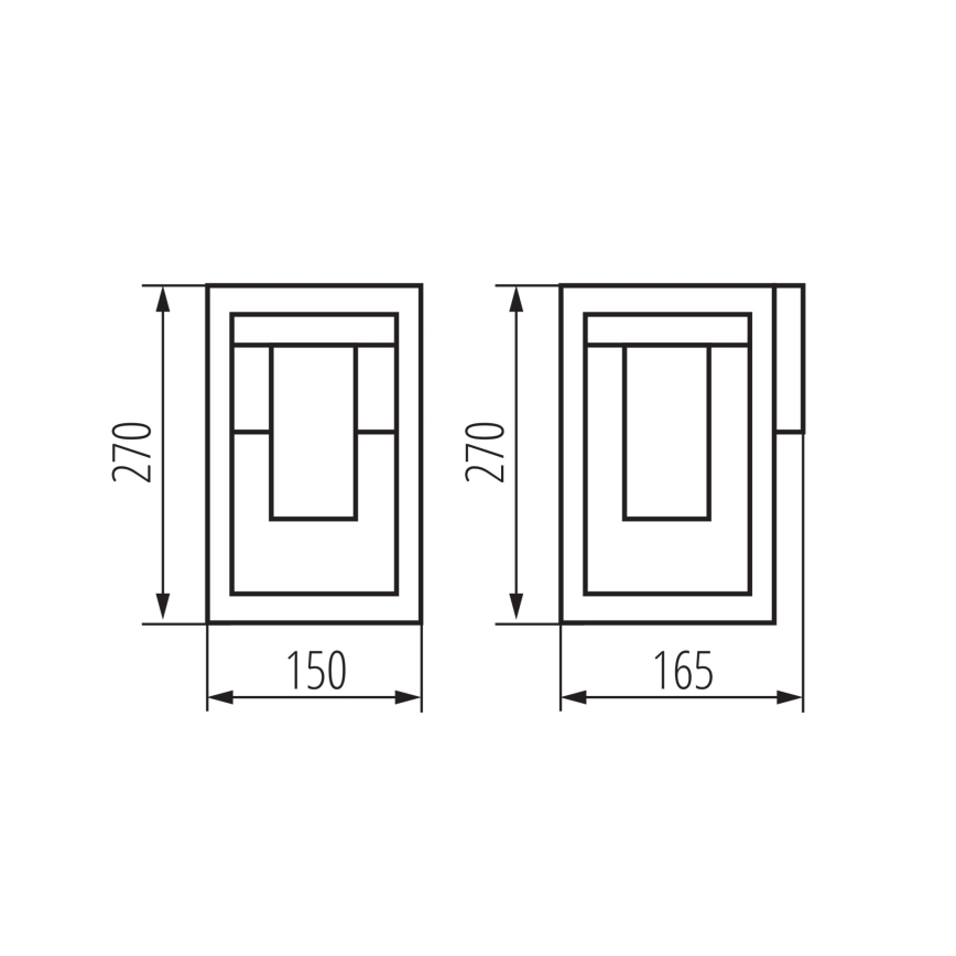 Vägglampa för utomhusbruk VIMO 1xE27/15W/230V IP44 svart