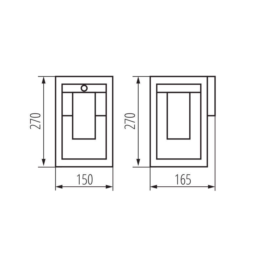 Utomhus vägglampa med sensor VIMO 1xE27/15W/230V IP44