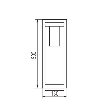 Utomhuslampa VIMO 1xE27/15W/230V 50 cm IP44 svart