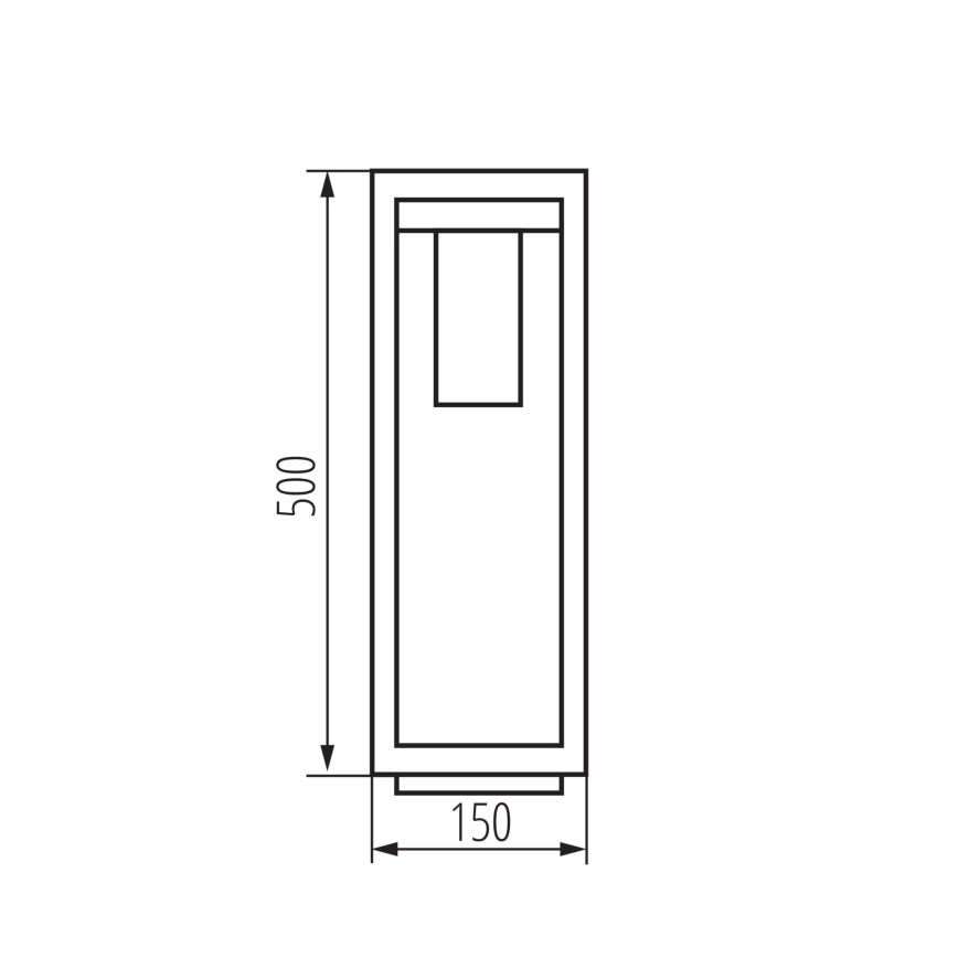 Utomhuslampa VIMO 1xE27/15W/230V 50 cm IP44 svart