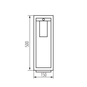 Lampa med sensor för utomhusbruk VIMO 1xE27/15W/230V 50 cm IP44 svart