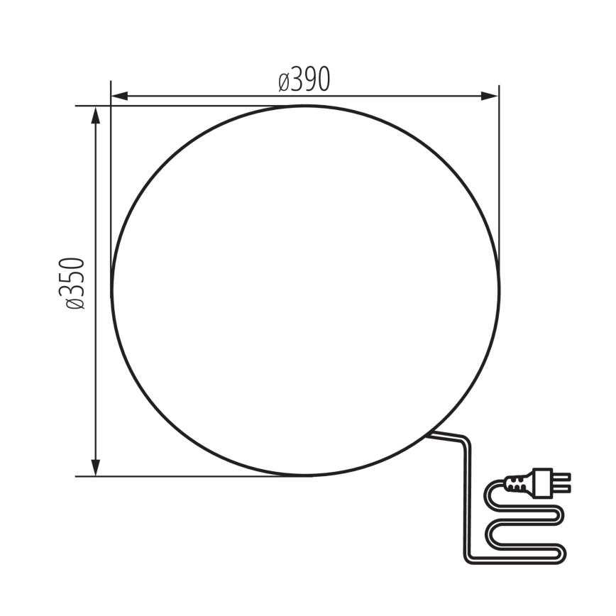 Utomhuslampa STONO 1xE27/25W/230V diameter 39 cm IP65