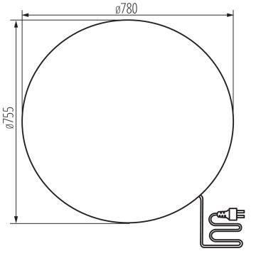 Utomhuslampa STONO 1xE27/25W/230V diameter 78 cm IP65