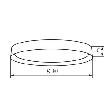 LED taklampa SOLN LED/17,5W/230V diameter 38 cm svart/guld