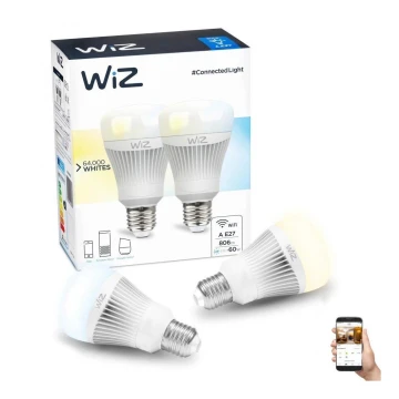 KIT 2x LED Ljusreglerad glödlampa E27/11,5W/230V 2700-6500K Wi-Fi - WiZ