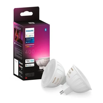 KIT 2x LED RGBW dimbar lampa Philips Hue White And Color Ambiance GU5,3/MR16/6,3W/12V 2000-6500K