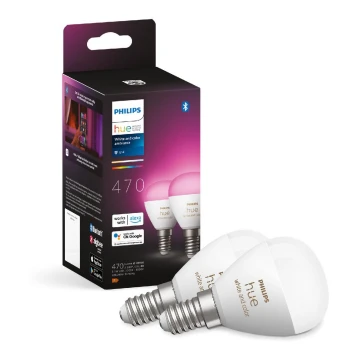 KIT 2x LED RGBW dimbar lampa Philips Hue White And Color Ambiance P45 E14/5,1W/230V 2000-6500K