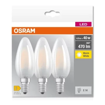 KIT 3x LED glödlampa B40 E14/4W/230V 2700K - Osram